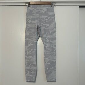 Lululemon Athletica Grey Camo High Waisted Leggings
